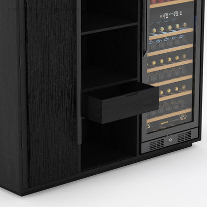 Myers Grand Modern Solid Wood Wine Bar Cabinet with Fridge Cutout