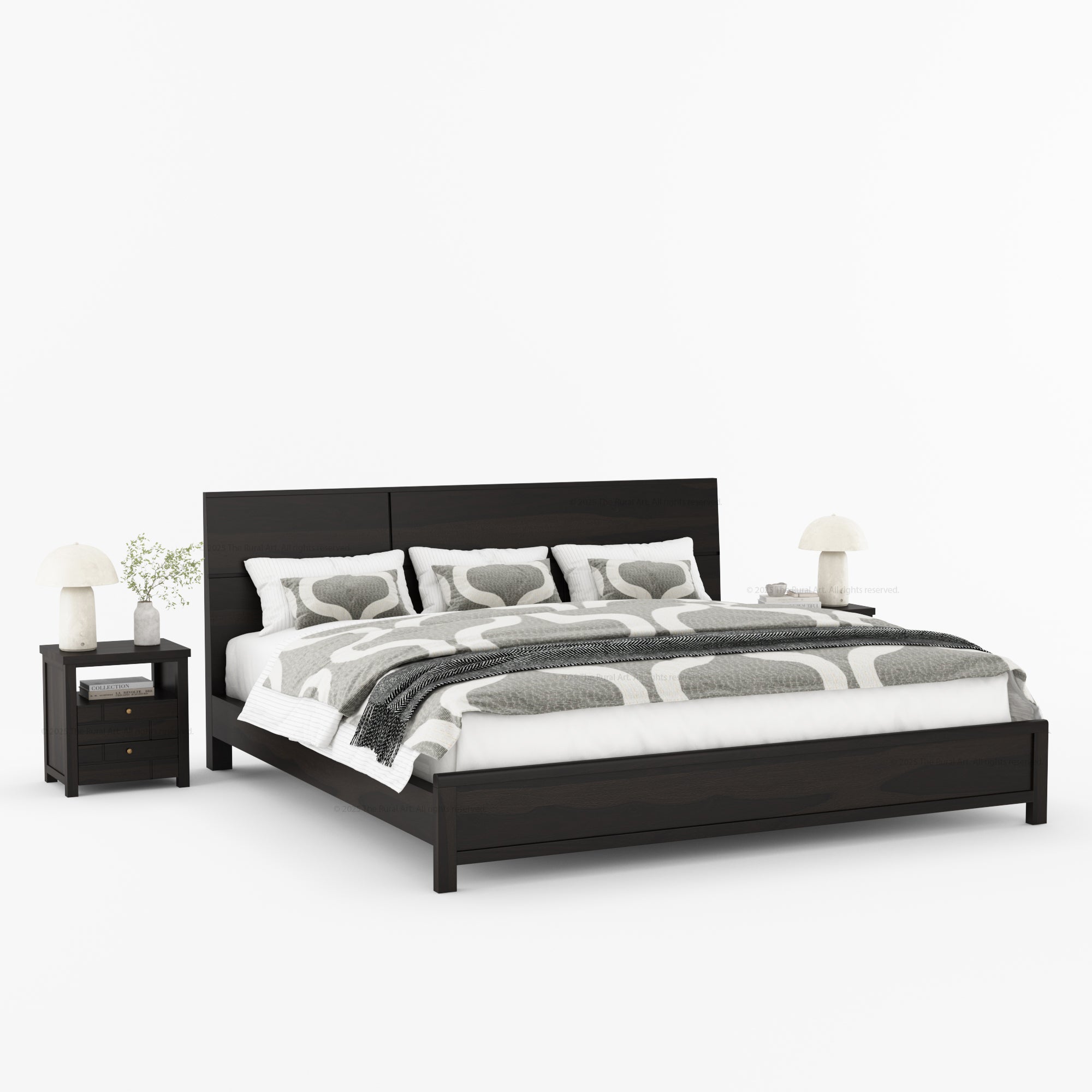 Princeton Bedroom Collection with Geometric Wood Detailing