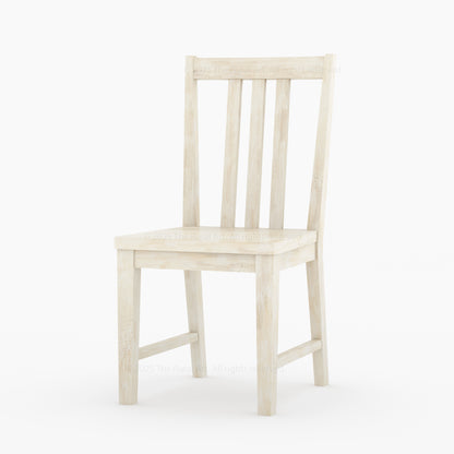 Shelbyville Solid Wood Farmhouse Dining Chair with Slatted Back