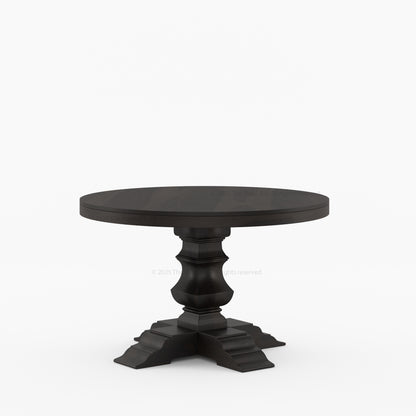 Benton Black Round Pedestal Dining Table