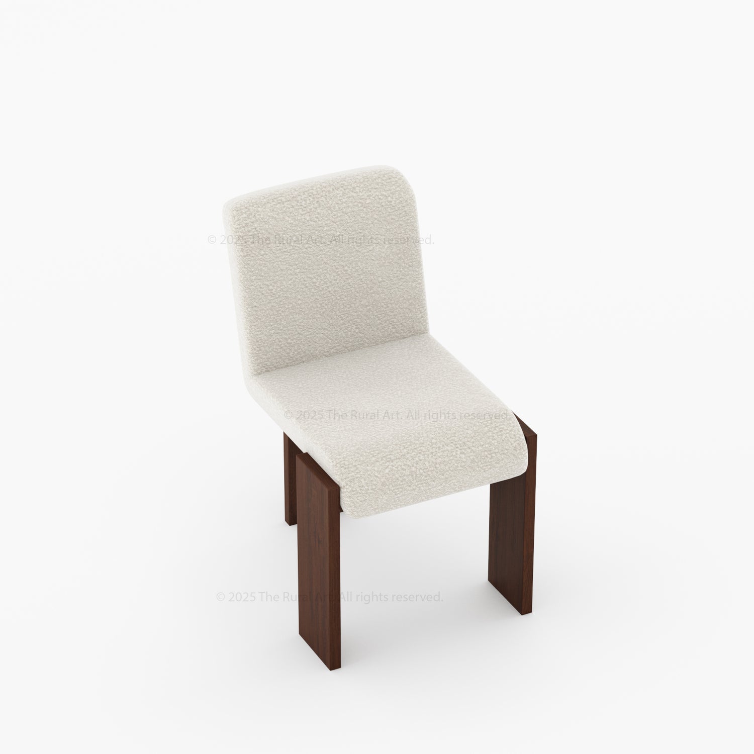 Marion Modern Slab-Leg Dining Table &amp; Boucle Chair Set