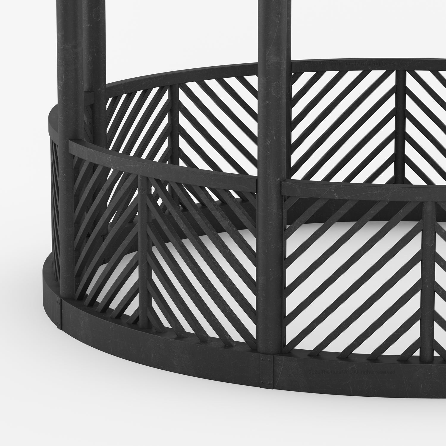 Portsmouth Double-Tier Estate Pavilion Wrought Iron Garden Gazebo