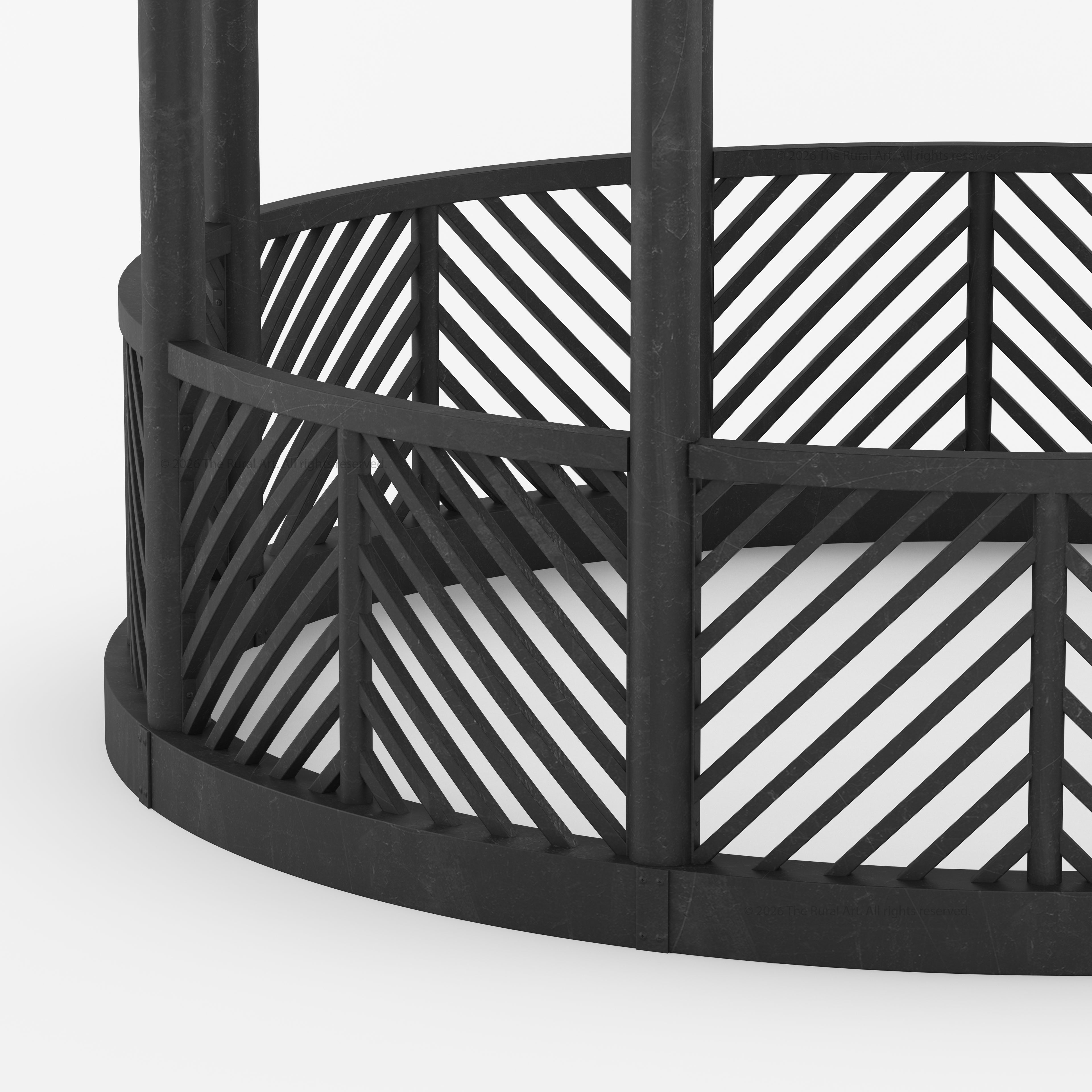Portsmouth Double-Tier Estate Pavilion Wrought Iron Garden Gazebo