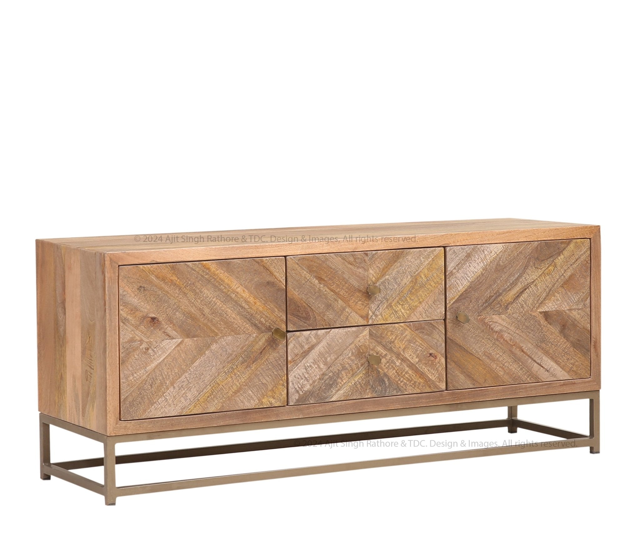 Albany Rustic Solid Wood TV Media Console