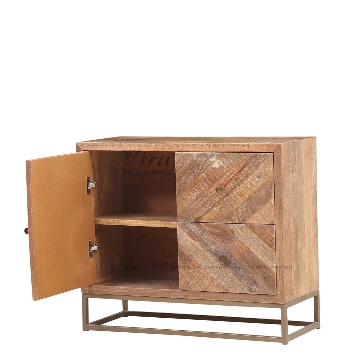 Albany Rustic Solid Wood TV Media Console