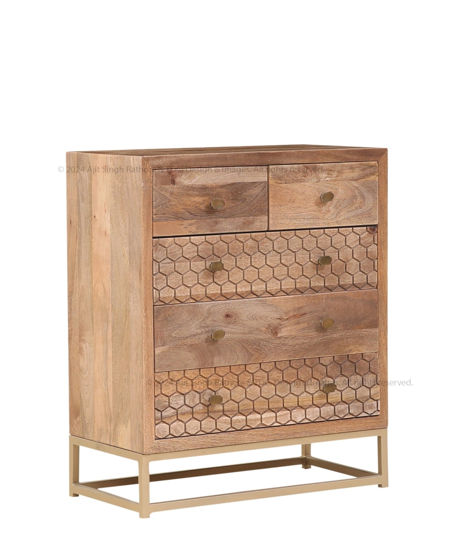 Plainfield Honeycomb Solid Wood Tall Dresser