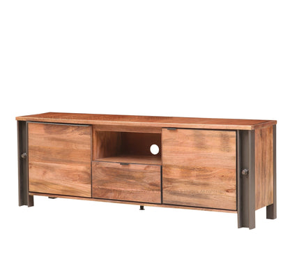 Montclair Solid Wood Industrial TV Stand Media Console