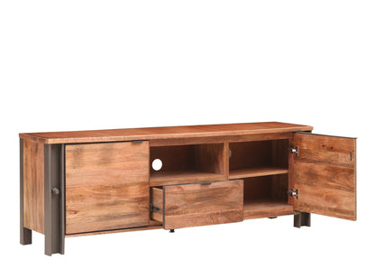 Montclair Solid Wood Industrial TV Stand Media Console