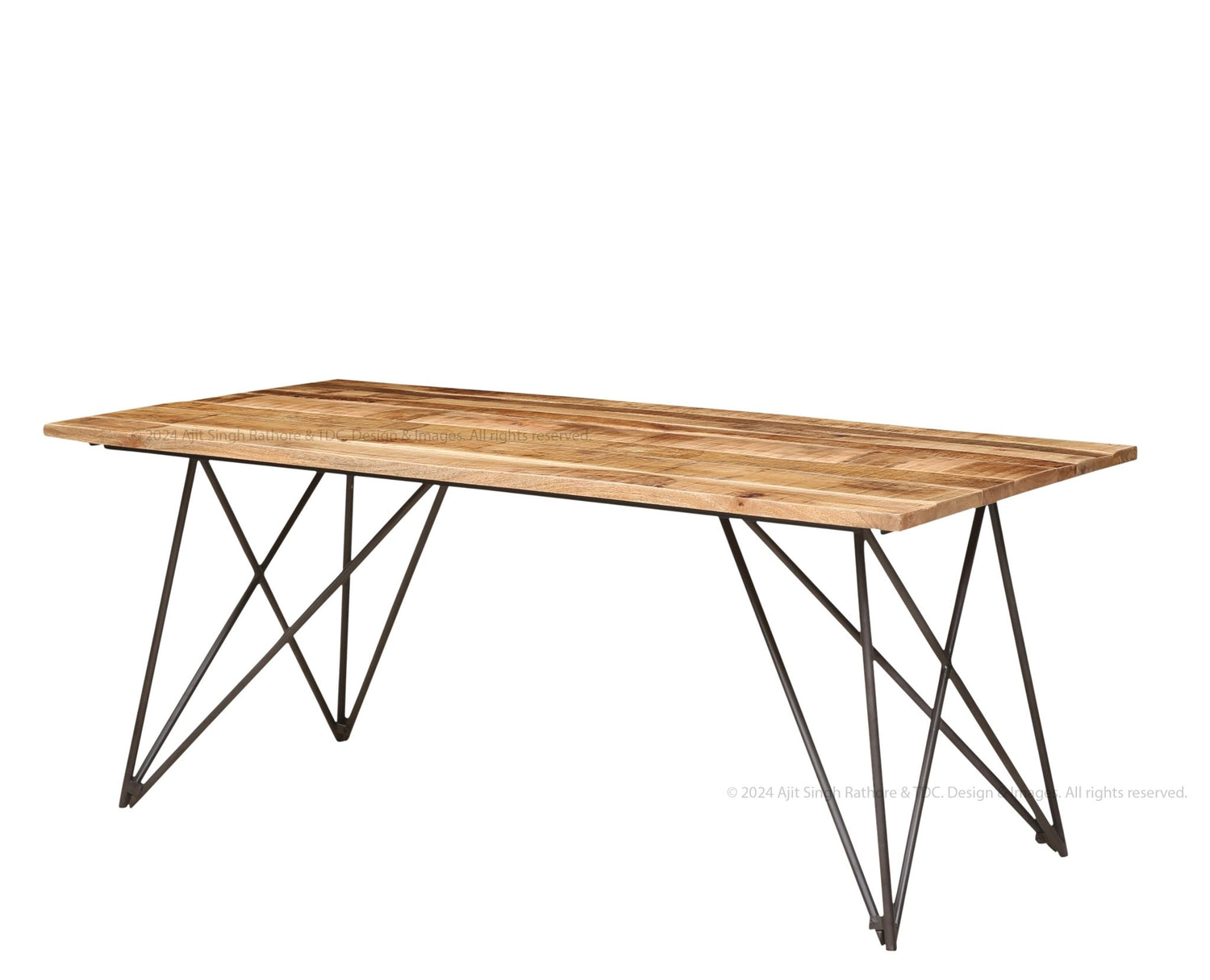 Millville Crossbeam Solid Wood Dining Table