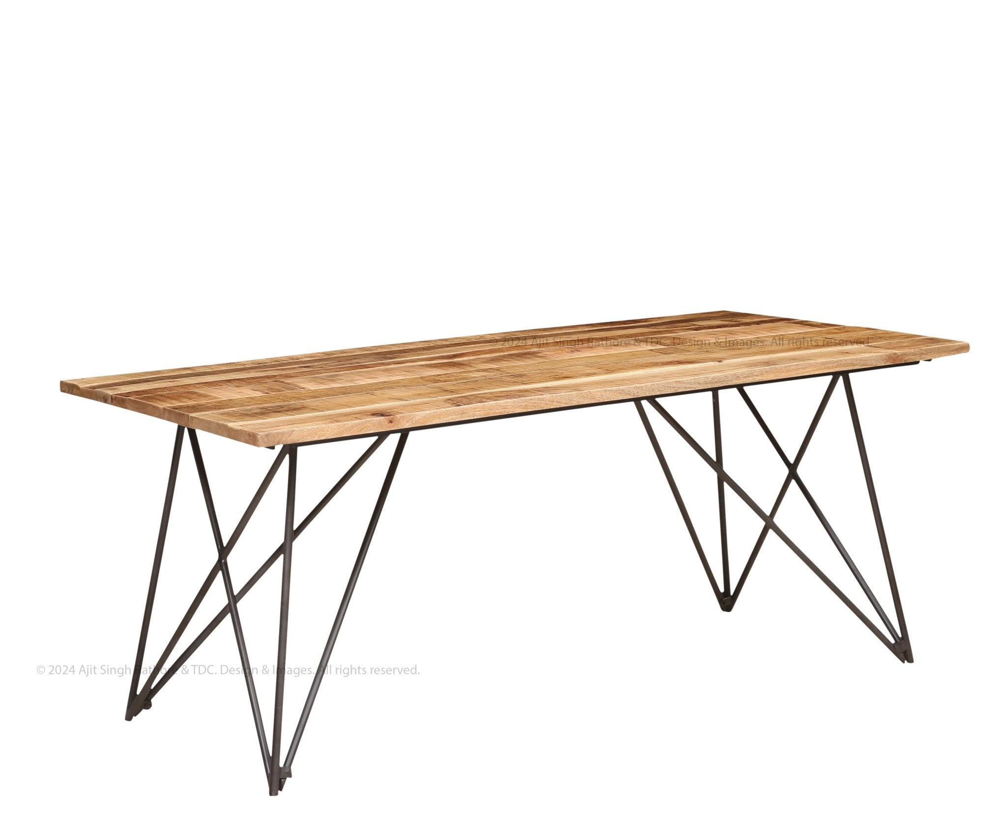 Millville Crossbeam Solid Wood Dining Table