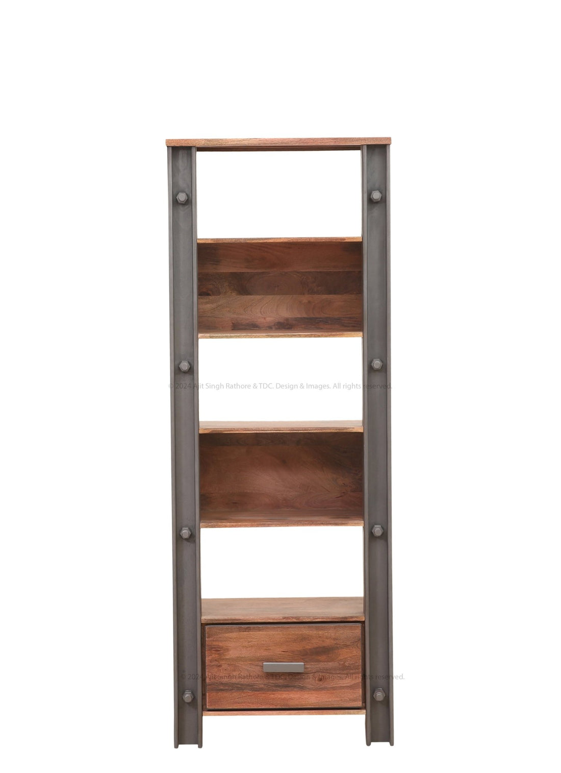 Montclair Solid Wood Industrial Charm Bookshelf