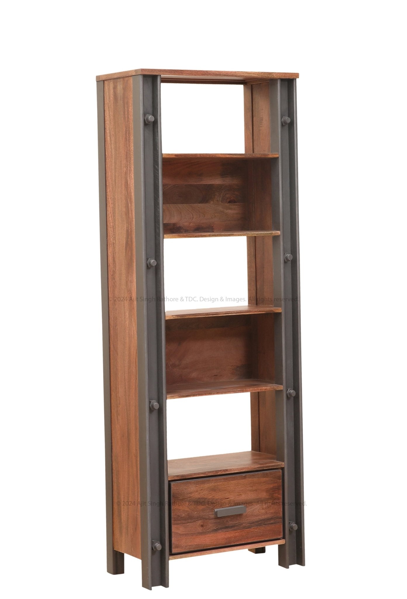 Montclair Solid Wood Industrial Charm Bookshelf