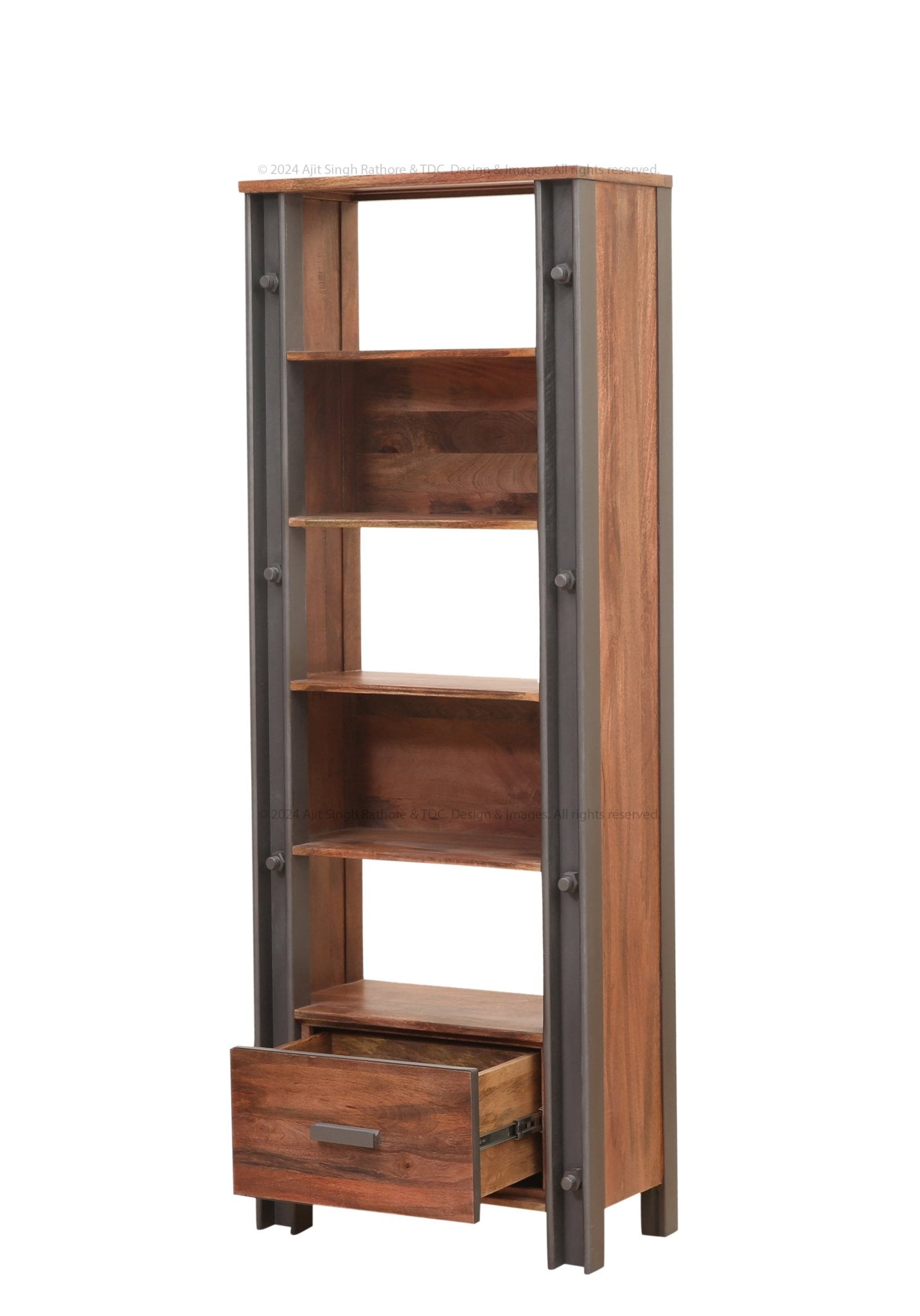 Montclair Solid Wood Industrial Charm Bookshelf