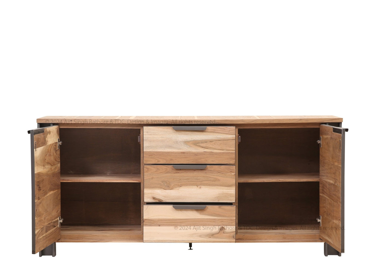 Montclair Rustic Solid Wood Sideboard