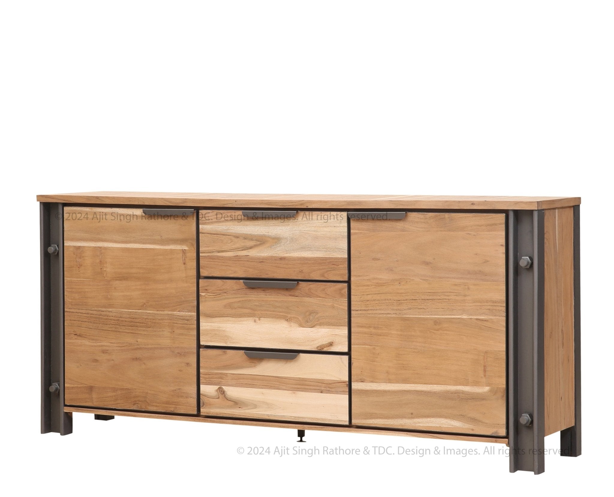 Montclair Rustic Solid Wood Sideboard