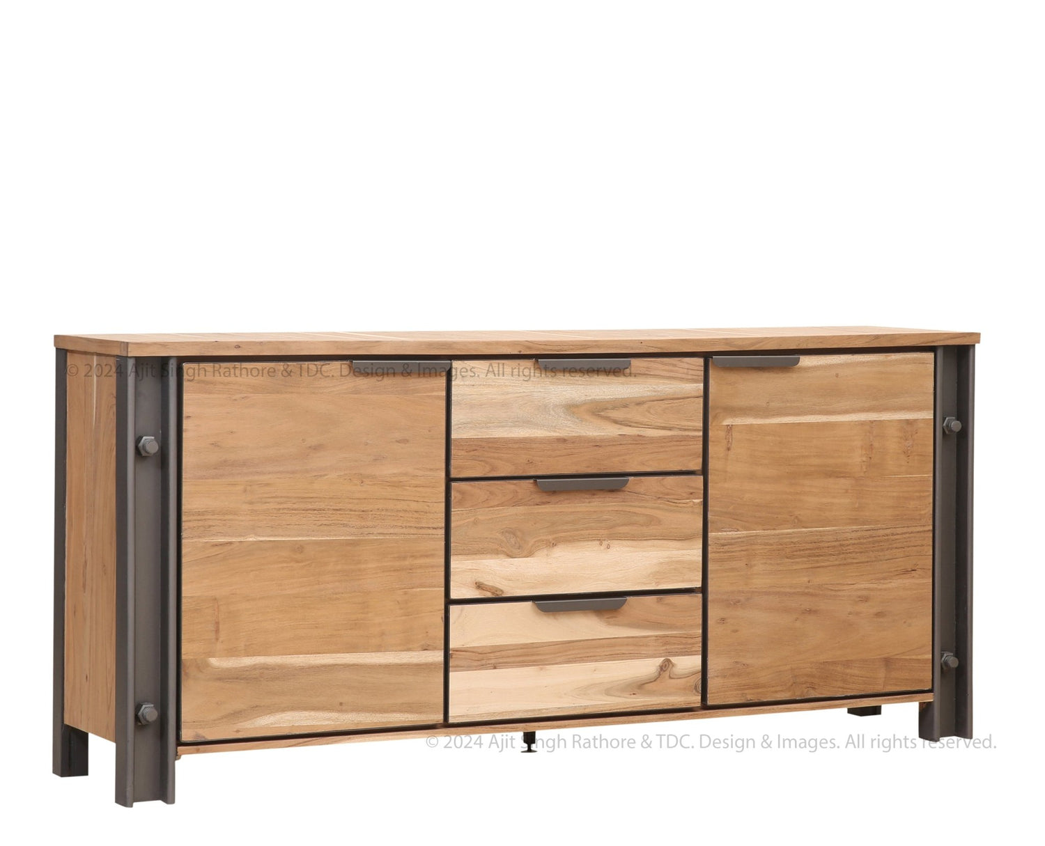 Montclair Rustic Solid Wood Sideboard