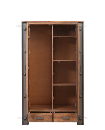 Montclair Industrial Rustic Solid Wood Armoire Wardrobe