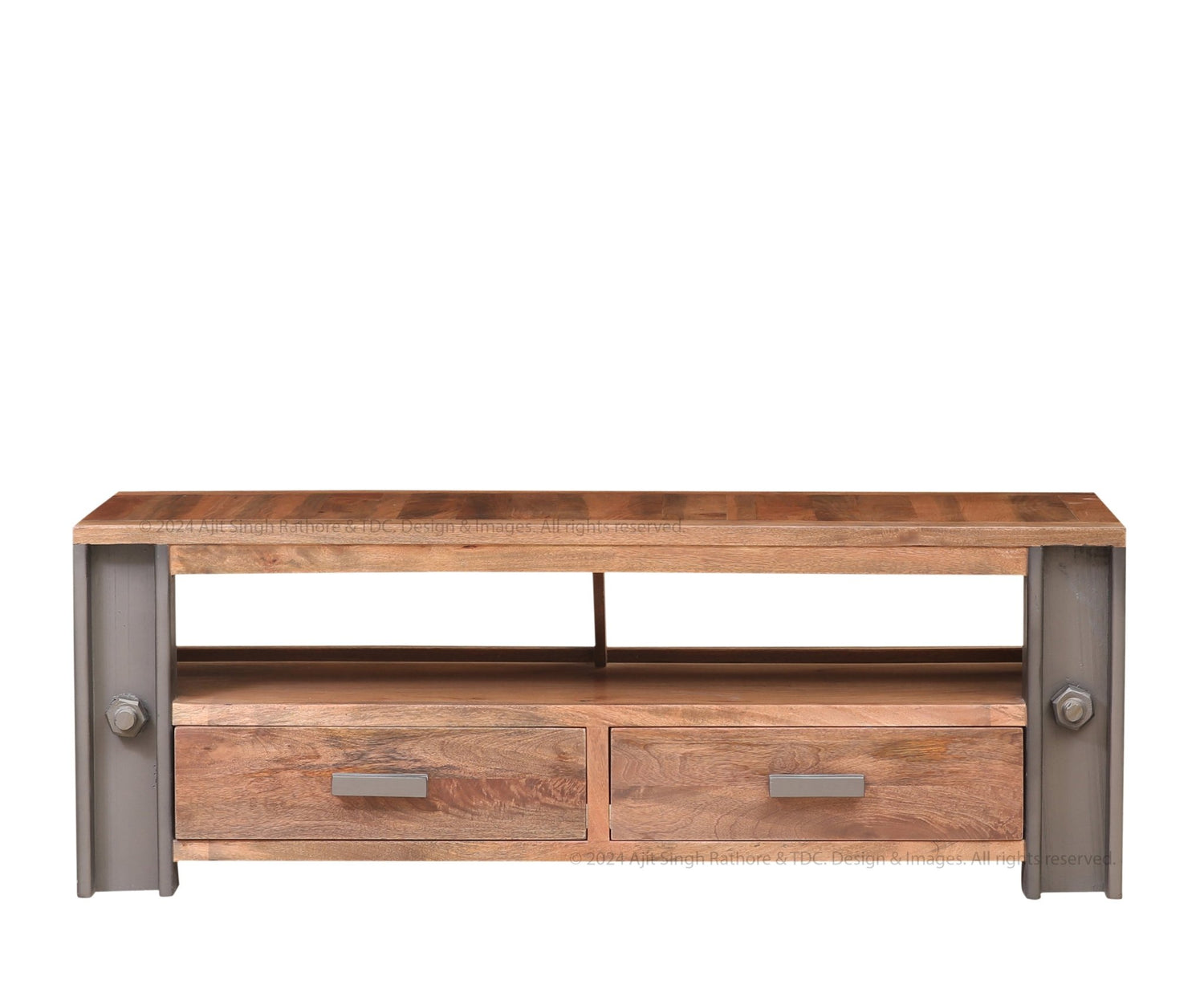 Montclair Wood Steel TV Media Console Stand