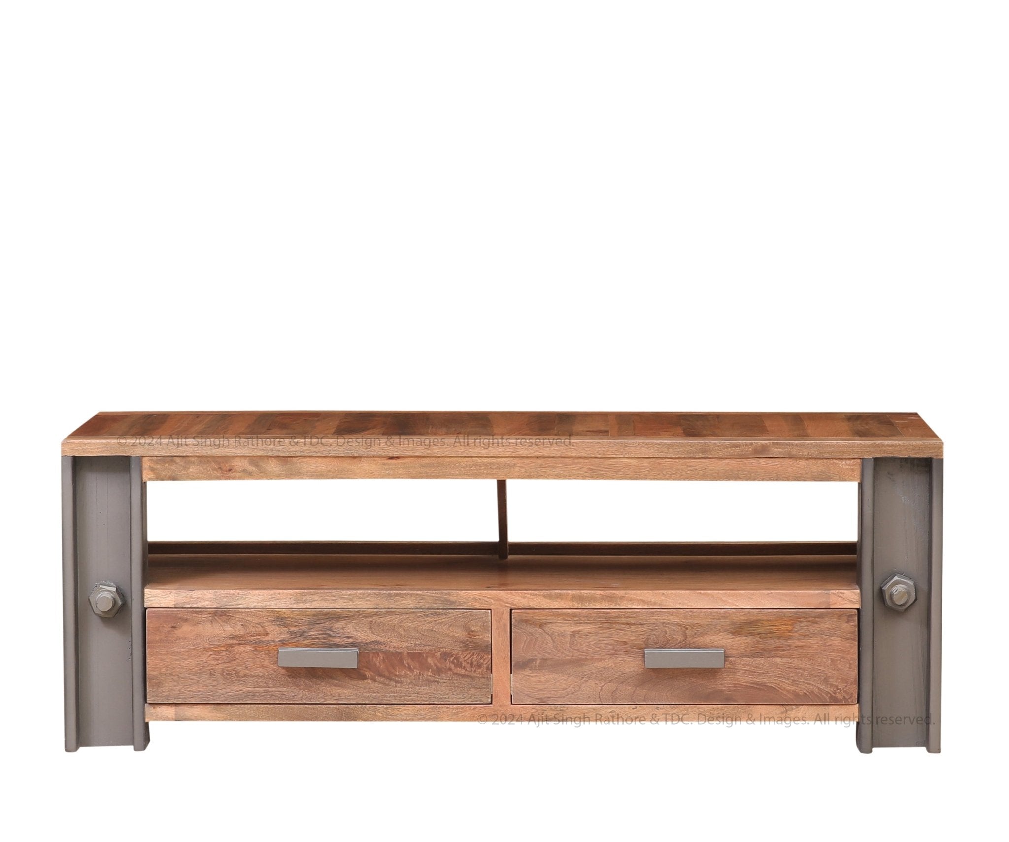 Montclair Wood Steel TV Media Console Stand