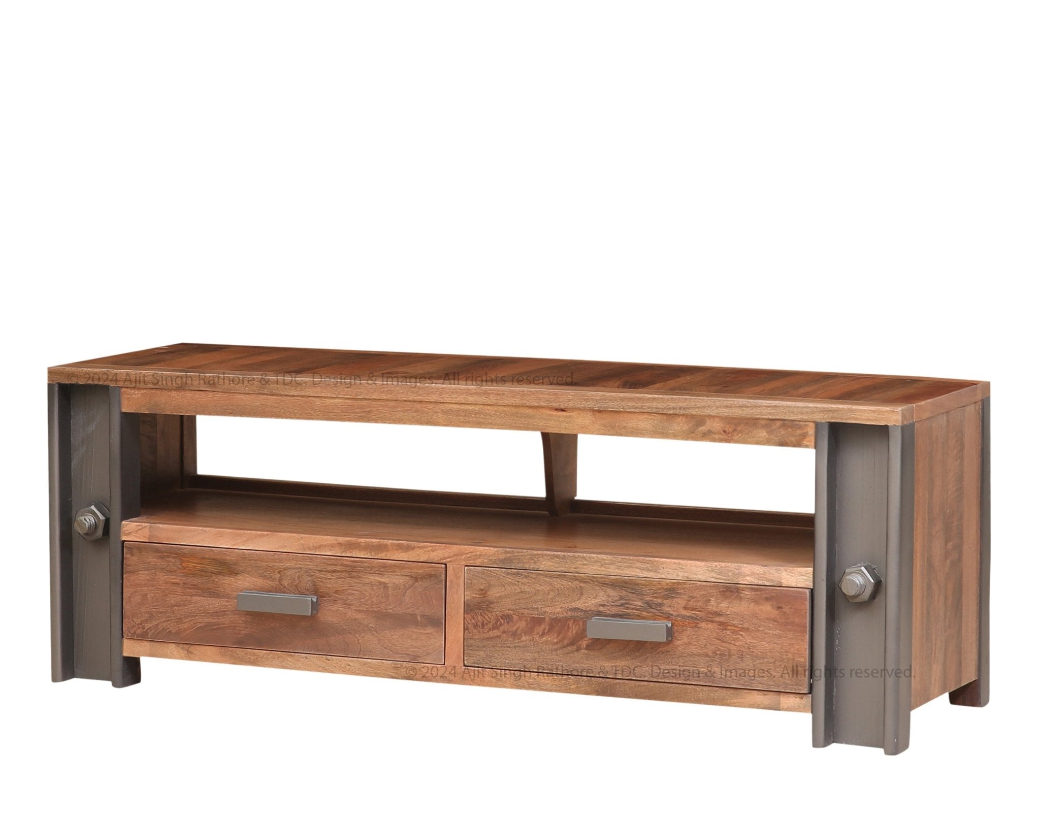 Montclair Wood Steel TV Media Console Stand