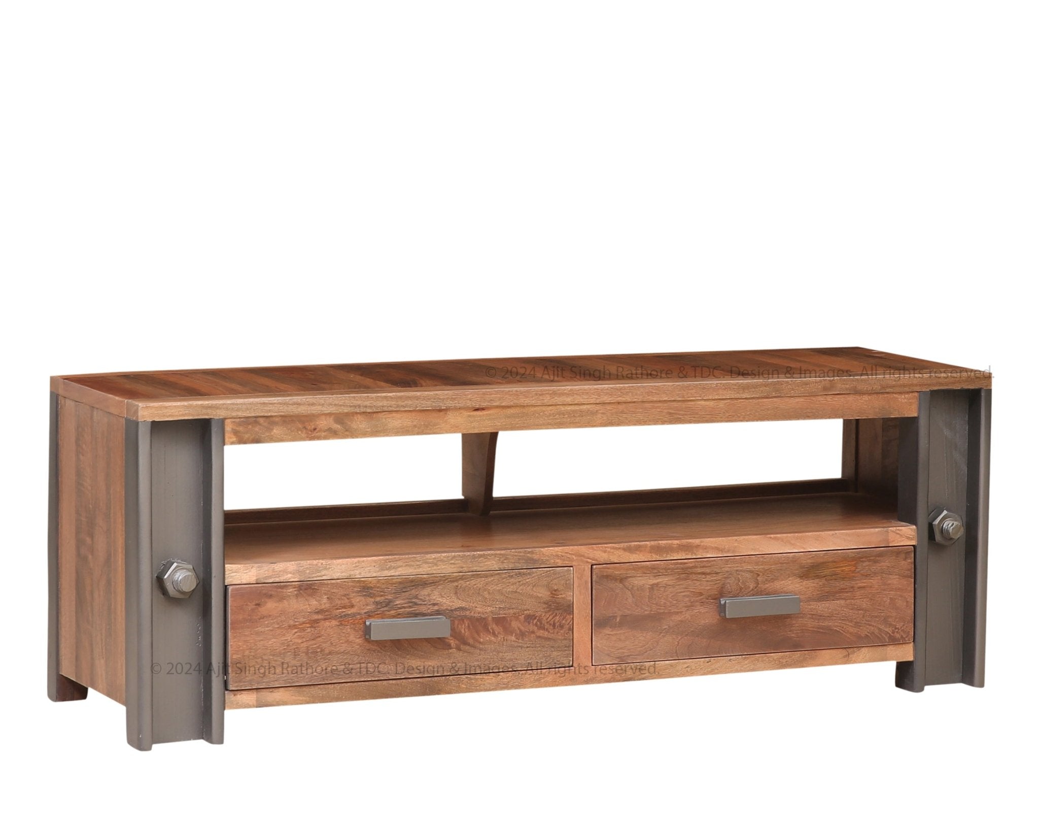 Montclair Wood Steel TV Media Console Stand