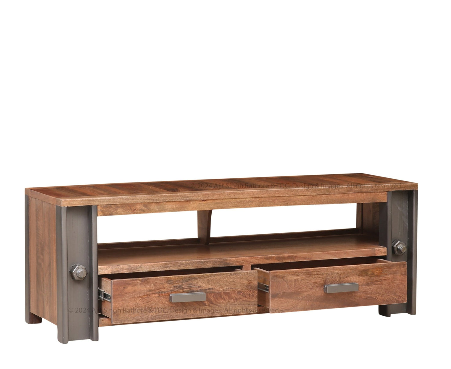 Montclair Wood Steel TV Media Console Stand