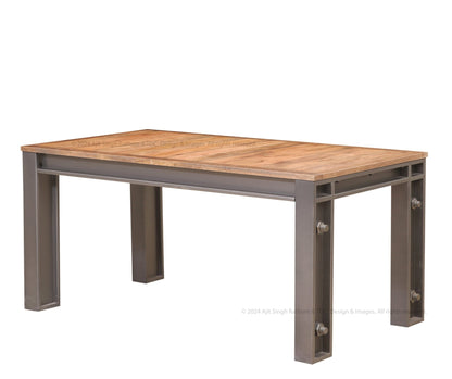 Montclair Rustic Industrial Solid Wood Dining Table