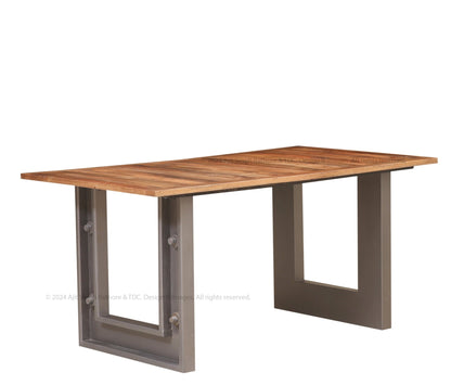 Montclair Solid Wood Industrial Charm Dining Table