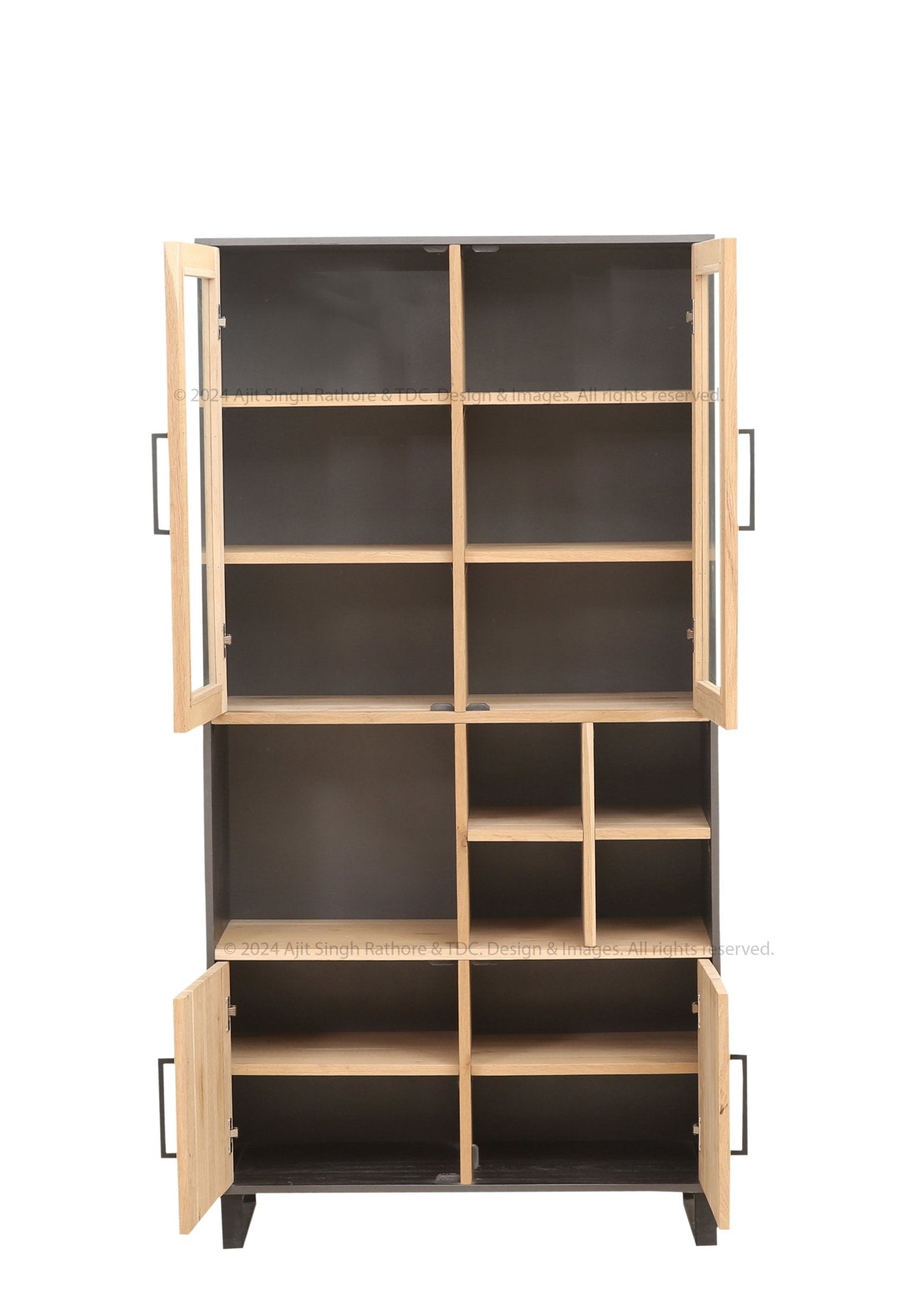 Trenton Industrial Solid Wood Bookcase