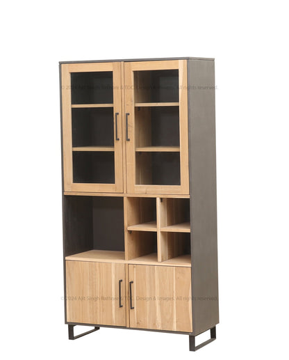 Trenton Industrial Solid Wood Bookcase