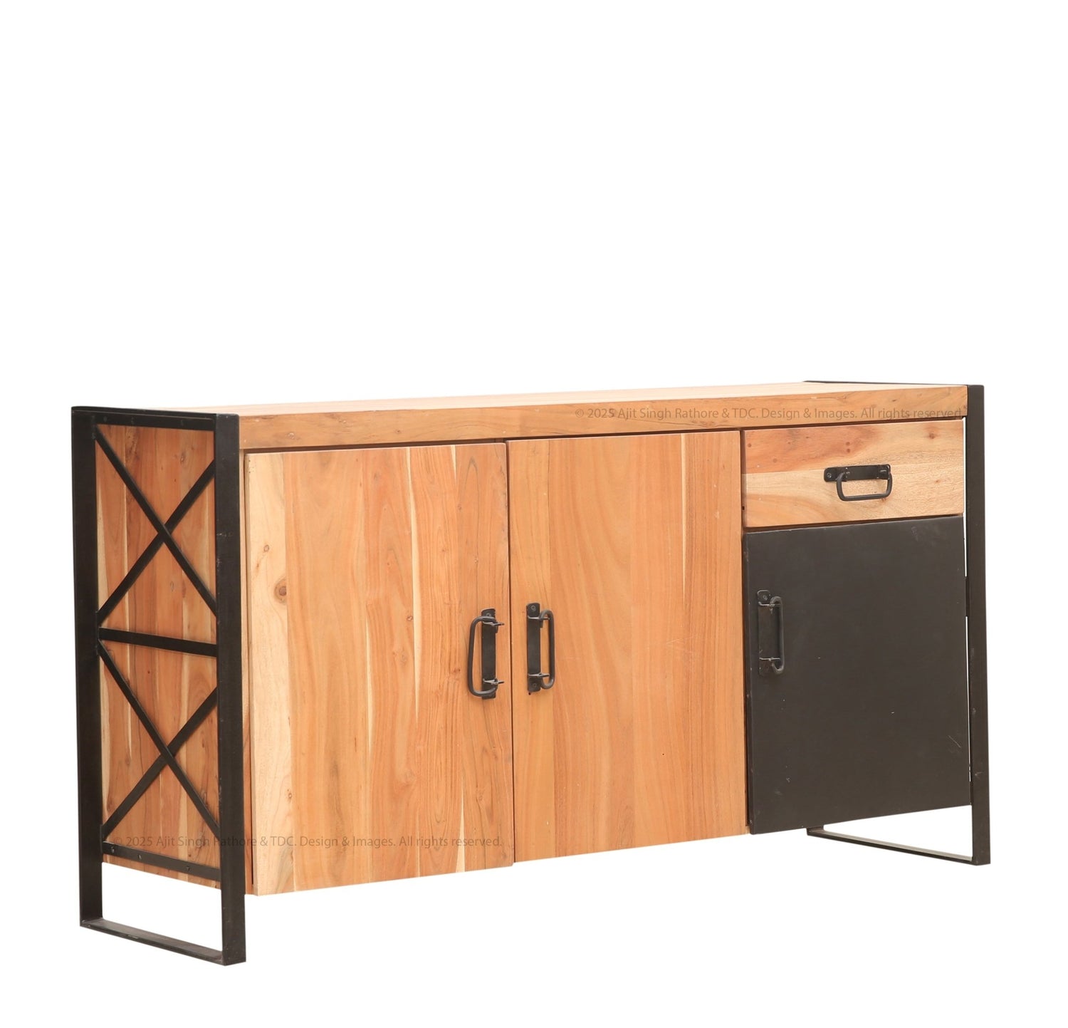 Hackensack Industrial Solid Wood Sideboard