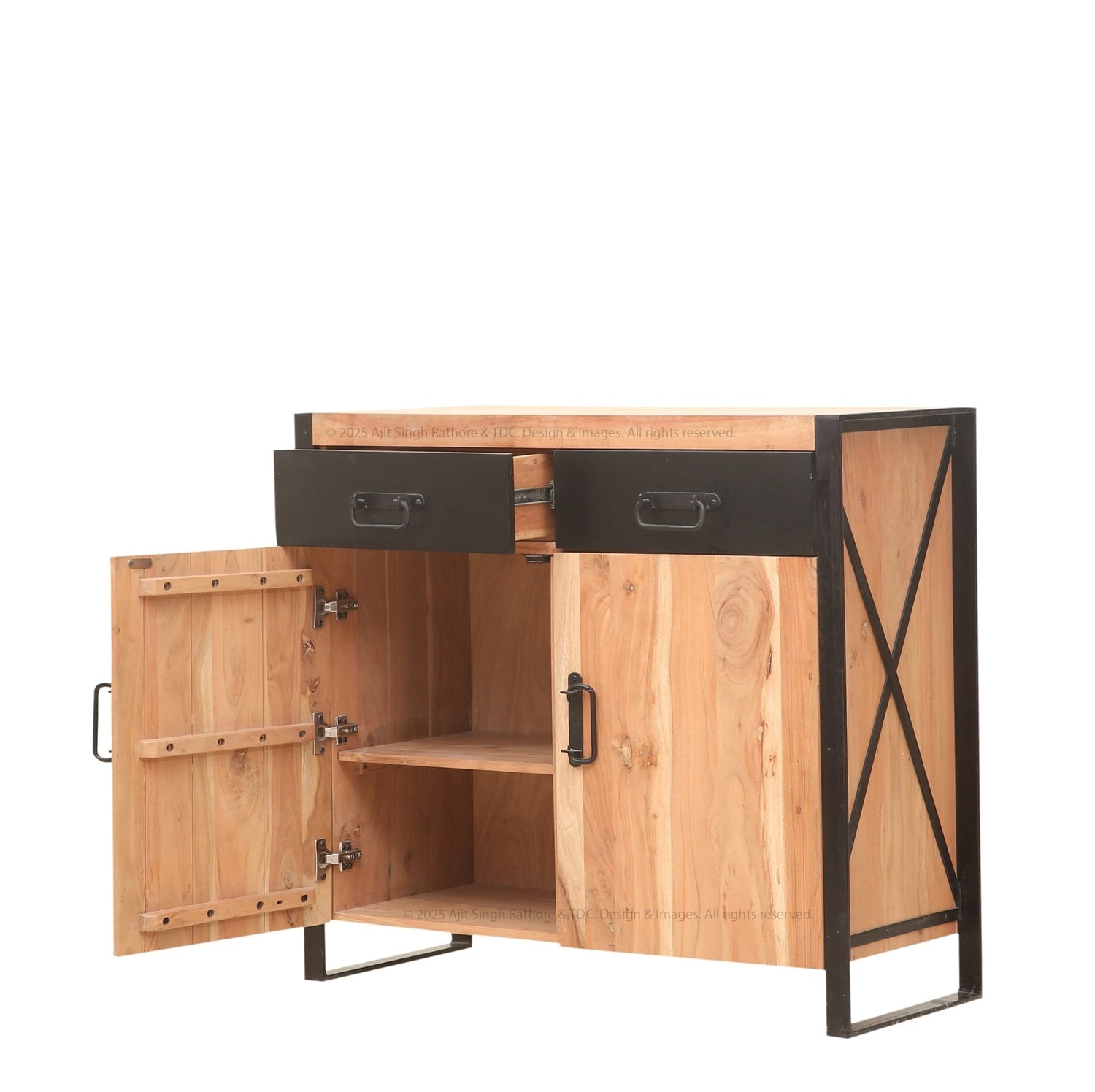 Passaic Industrial Urban X Frame Sideboard