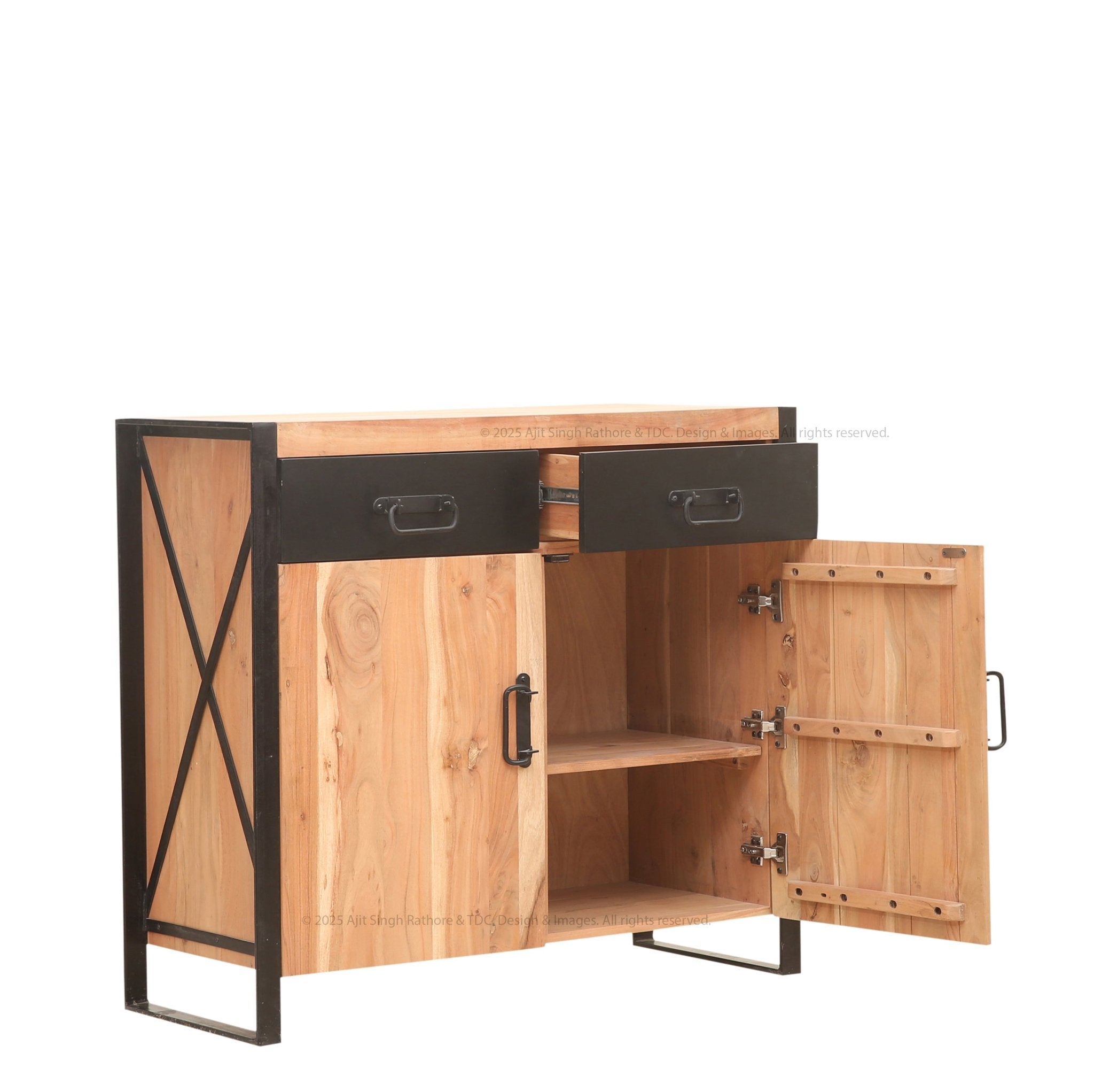 Passaic Industrial Urban X Frame Sideboard