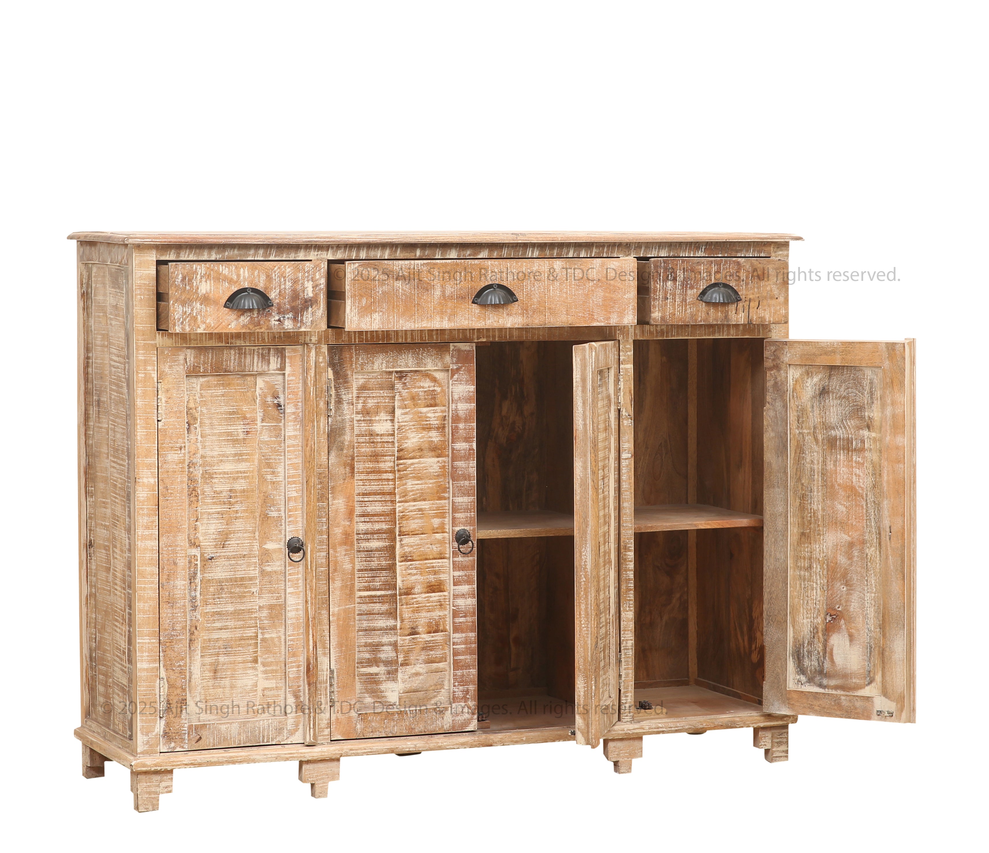 Princeton Rustic Solid Wood Tall Sideboard