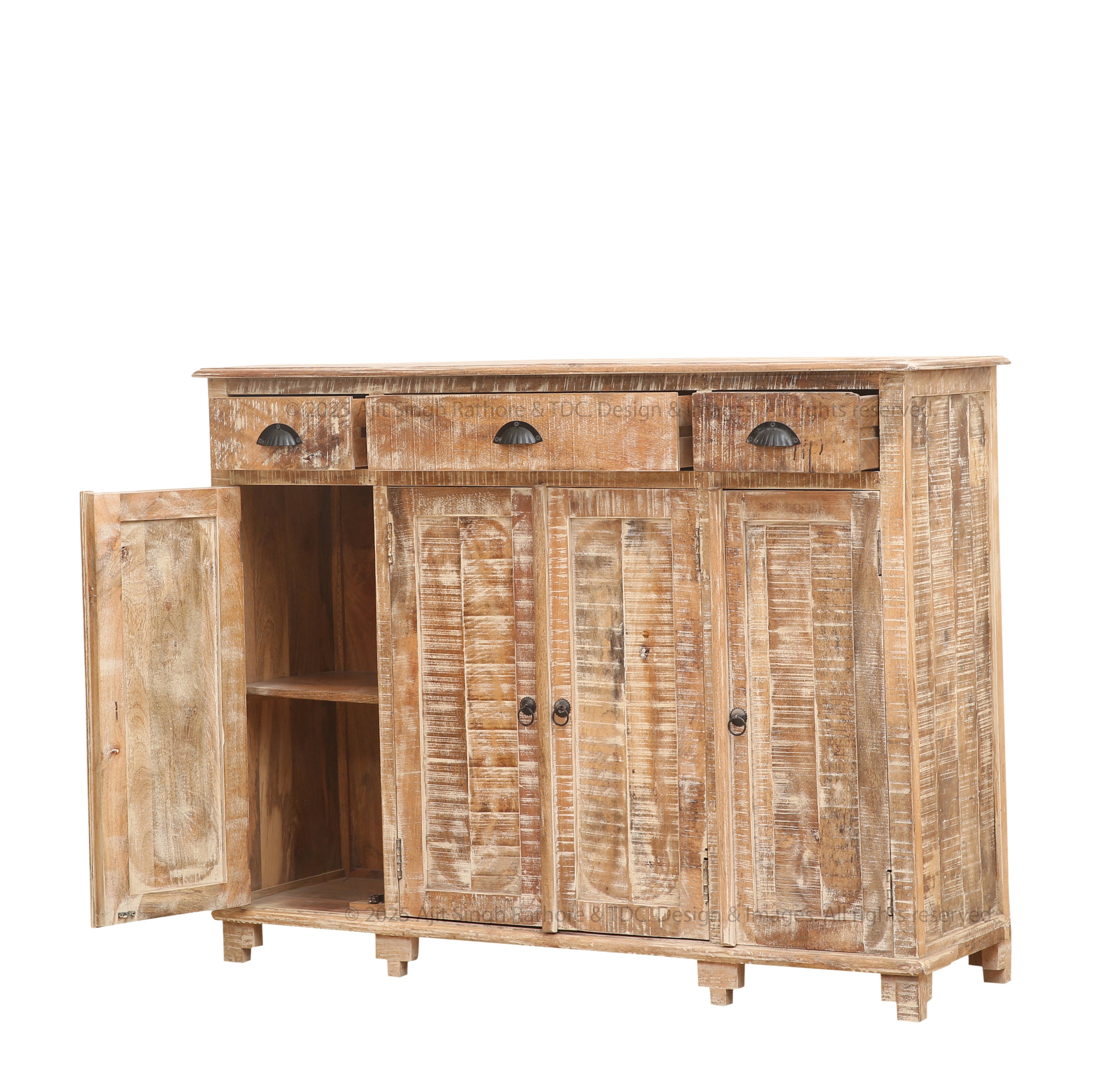 Princeton Rustic Solid Wood Tall Sideboard