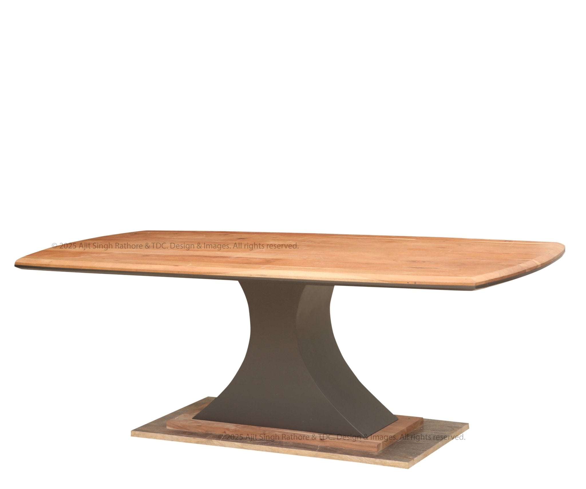 Southampton Modern Solid Wood Dining Table with Sculpted Base