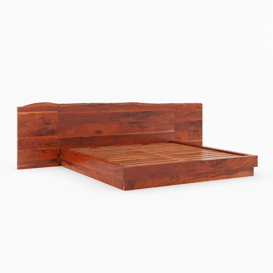 Bastille Solid Wood Platform Bed with Natural Live Edge