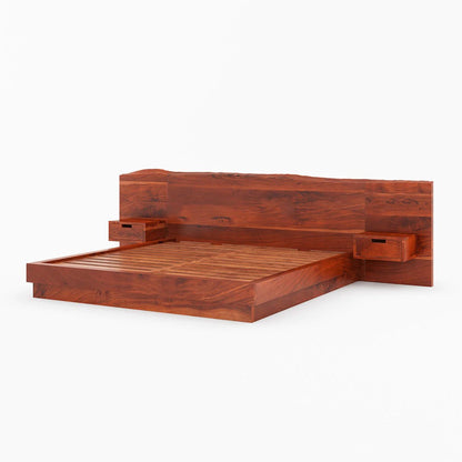 Bastille Solid Wood Platform Bed with Natural Live Edge