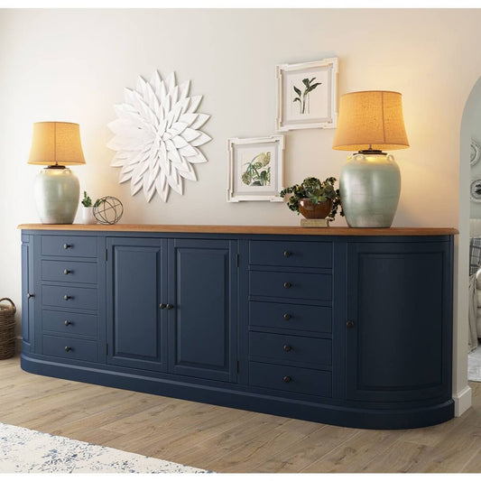 Marinette Two Tone Solid Wood 10 Drawer Extra Long Sideboard