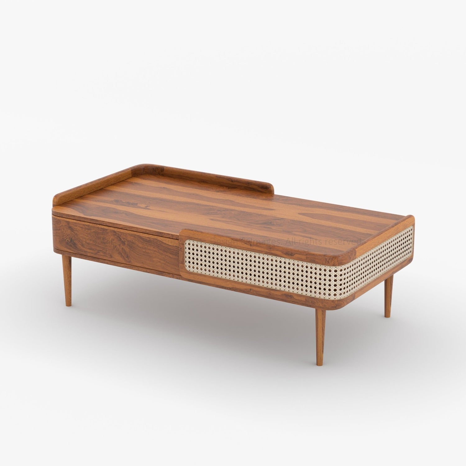 Wayne Rattan-Front Coffee Table with Storage Drawers