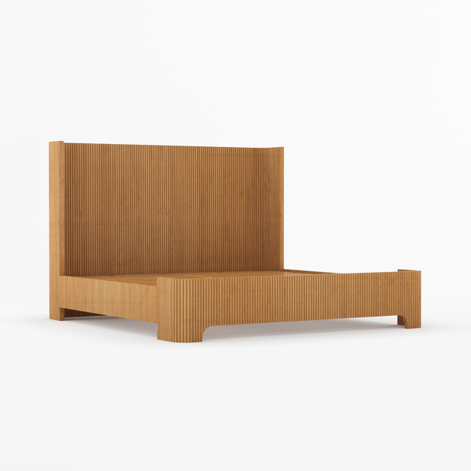 Bartow Modern Solid Wood Bedroom Set with Fluted Detailing