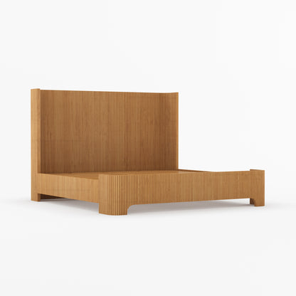Bartow Modern Solid Wood Bedroom Set with Fluted Detailing