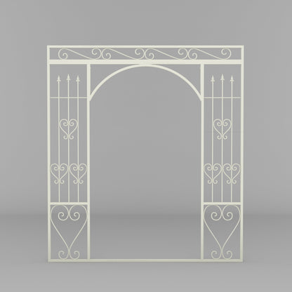 Ojai Ornate Wrought Iron Garden Gazebo with Domed Roof