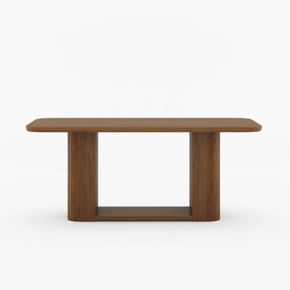 Selma Modern Solid Wood Dining Table Set with Boucle Upholstered Chairs