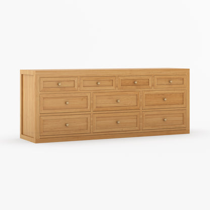 Seward Solid Wood Dresser with Panel Detailing