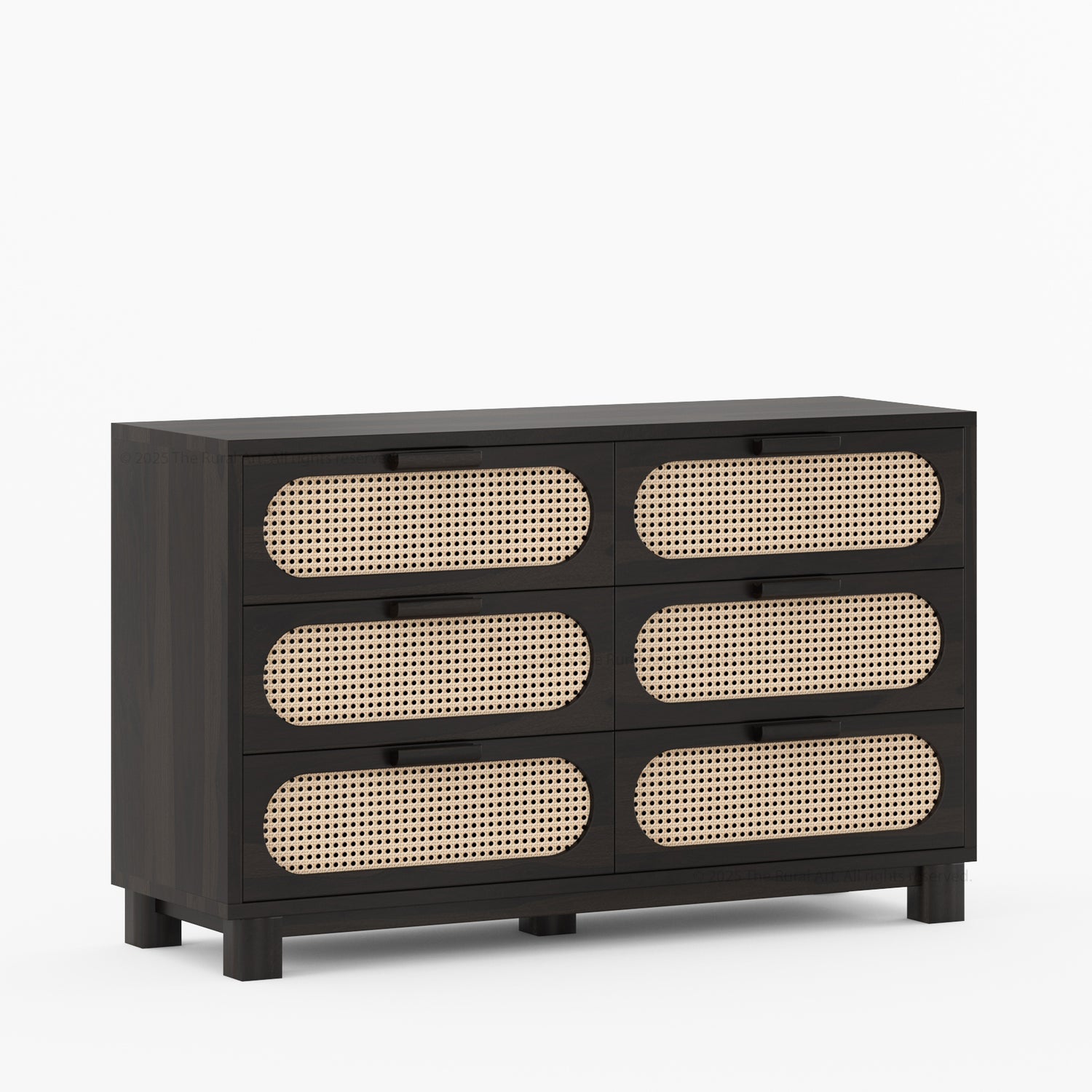 Davis Solid Wood Dresser with Woven Cane Details