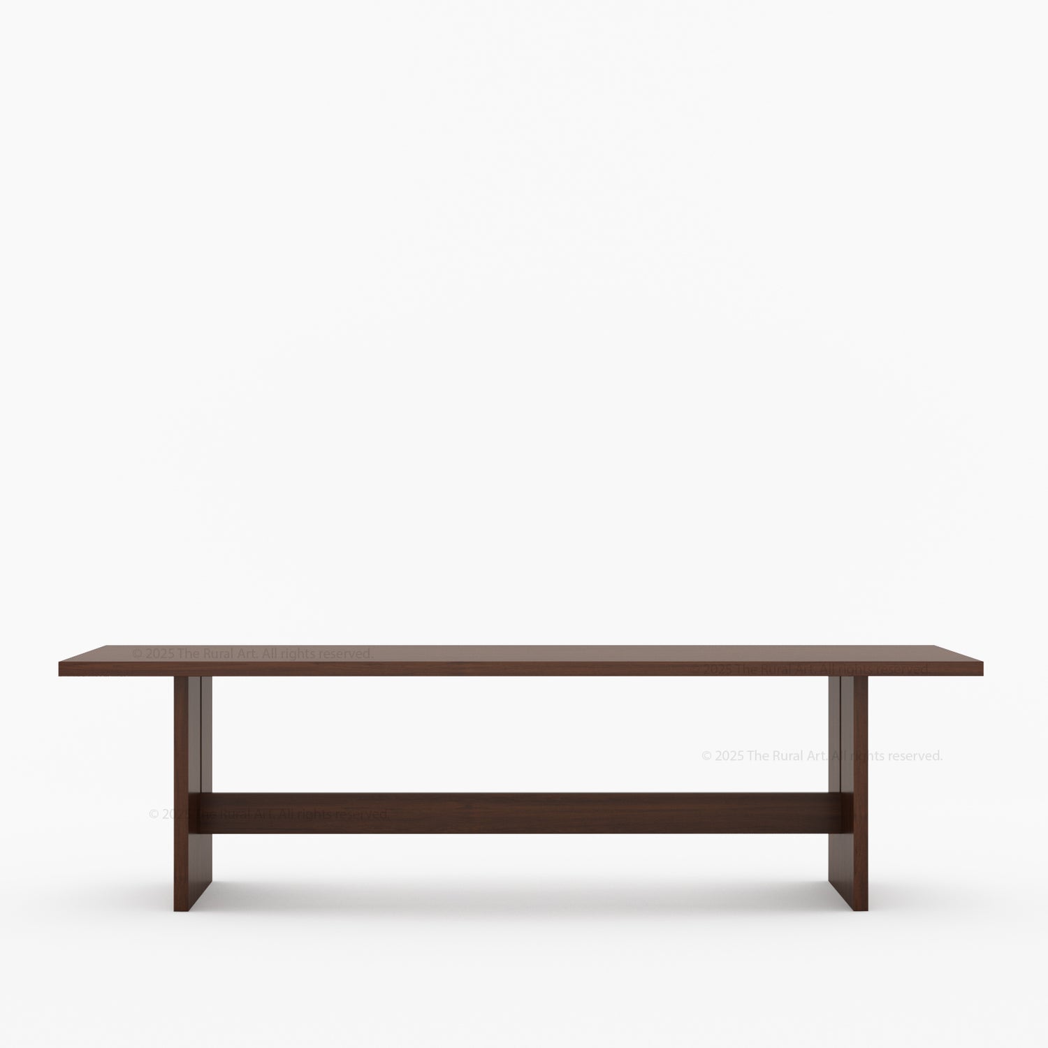Marion Modern Slab-Leg Solid Wood Dining Table