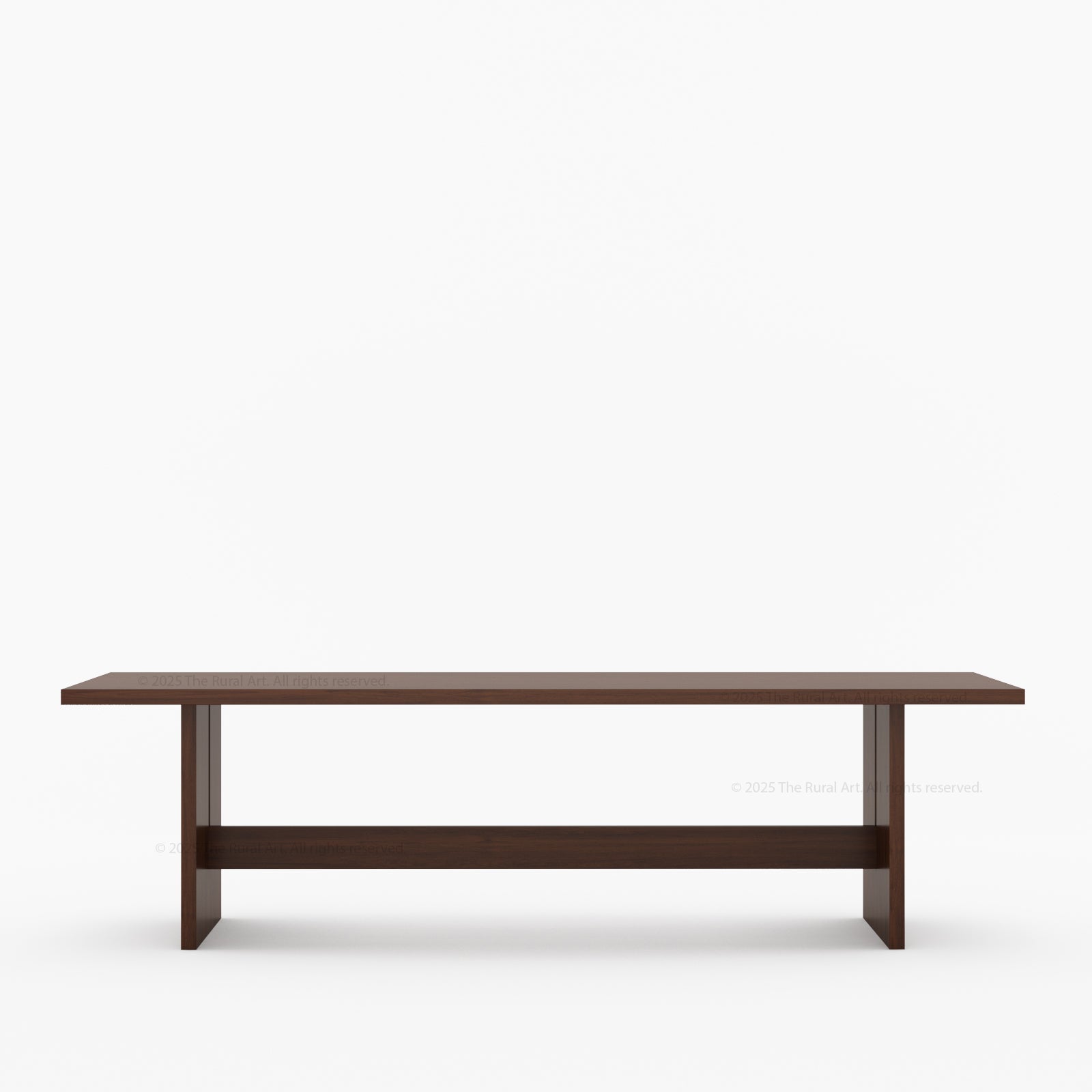 Marion Modern Slab-Leg Solid Wood Dining Table