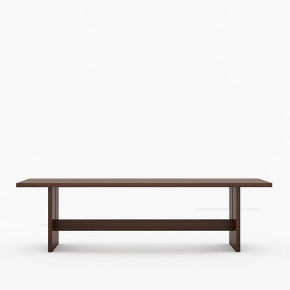 Marion Modern Slab-Leg Solid Wood Dining Table