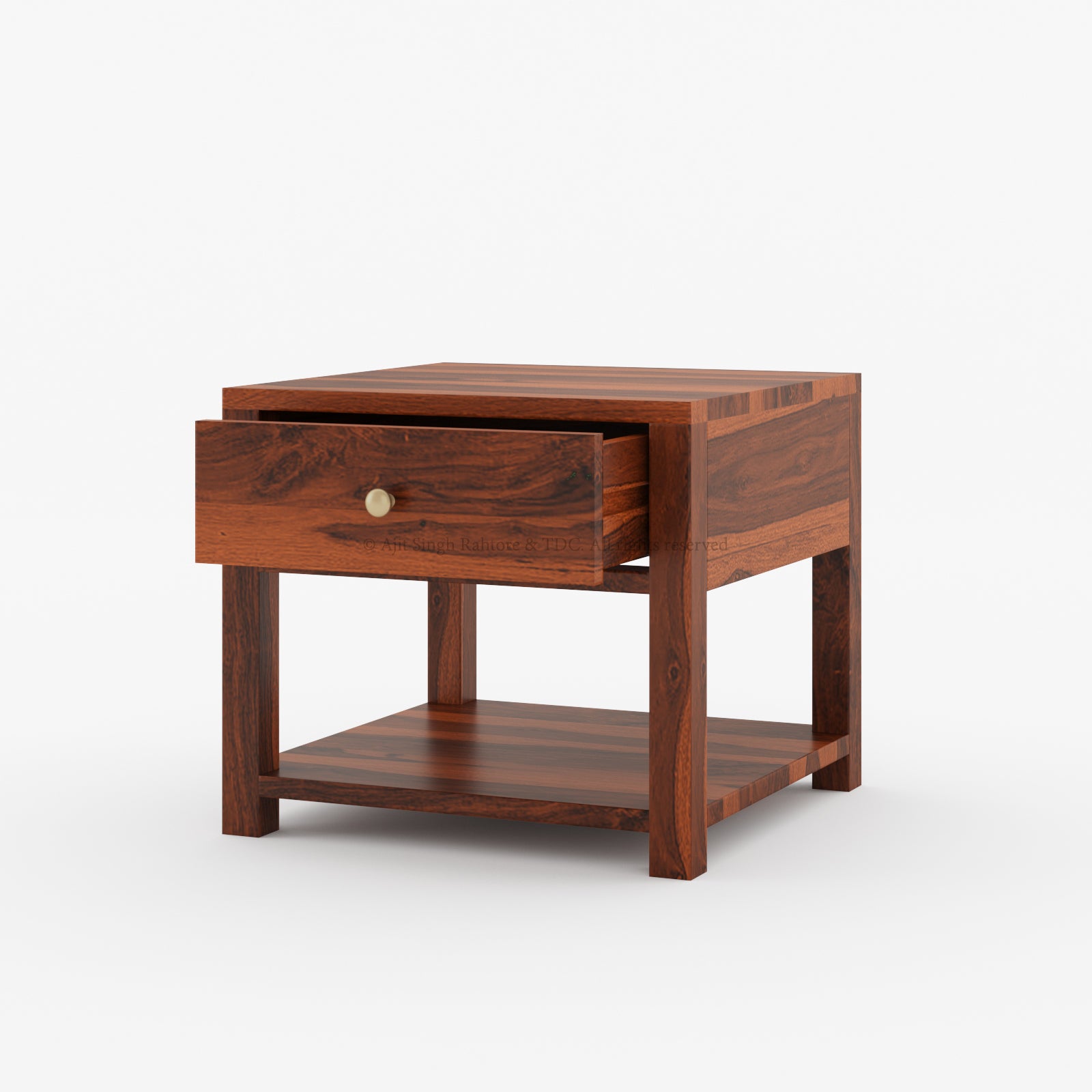 Bakersfield Solid Wood Night Stand with Drawer